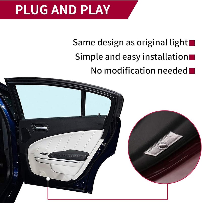 TFSOTLY Never Fade Alfa Romeo Door Light Logo, Projection Ghost Shadow Welcome Puddle Light Compatible with Stelvio Mito Giulietta Giulia 147 159 Accessories (White) - Image 5